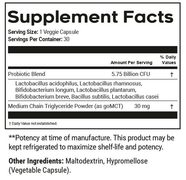 BackBioMe Supplement Facts