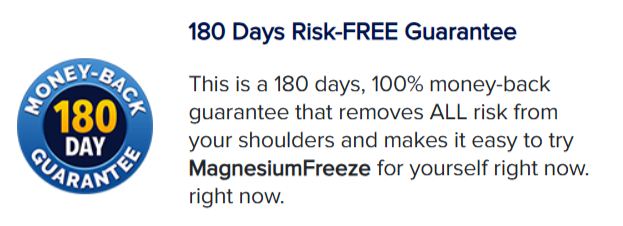 Magnesium Niacinamide Relief money back guarantee