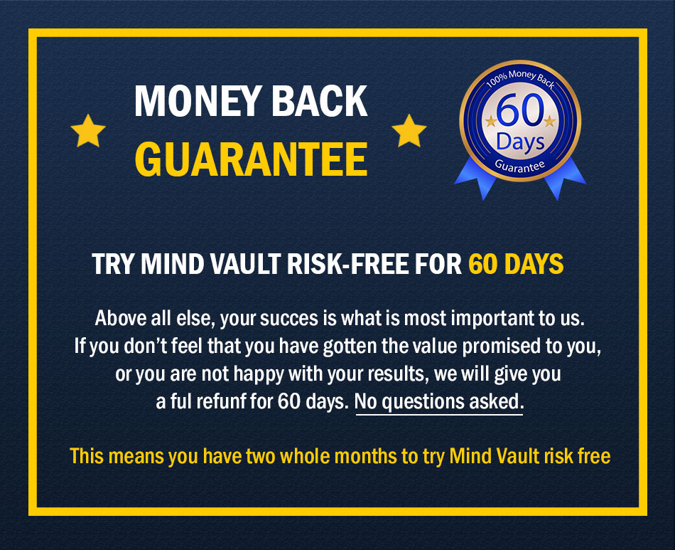 Mind Vault Money Back Guarantee
