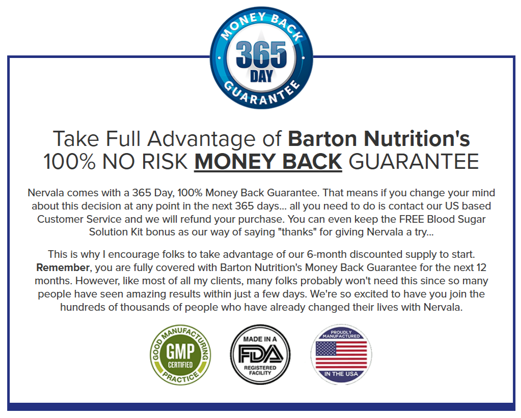 Nervala money back guarante