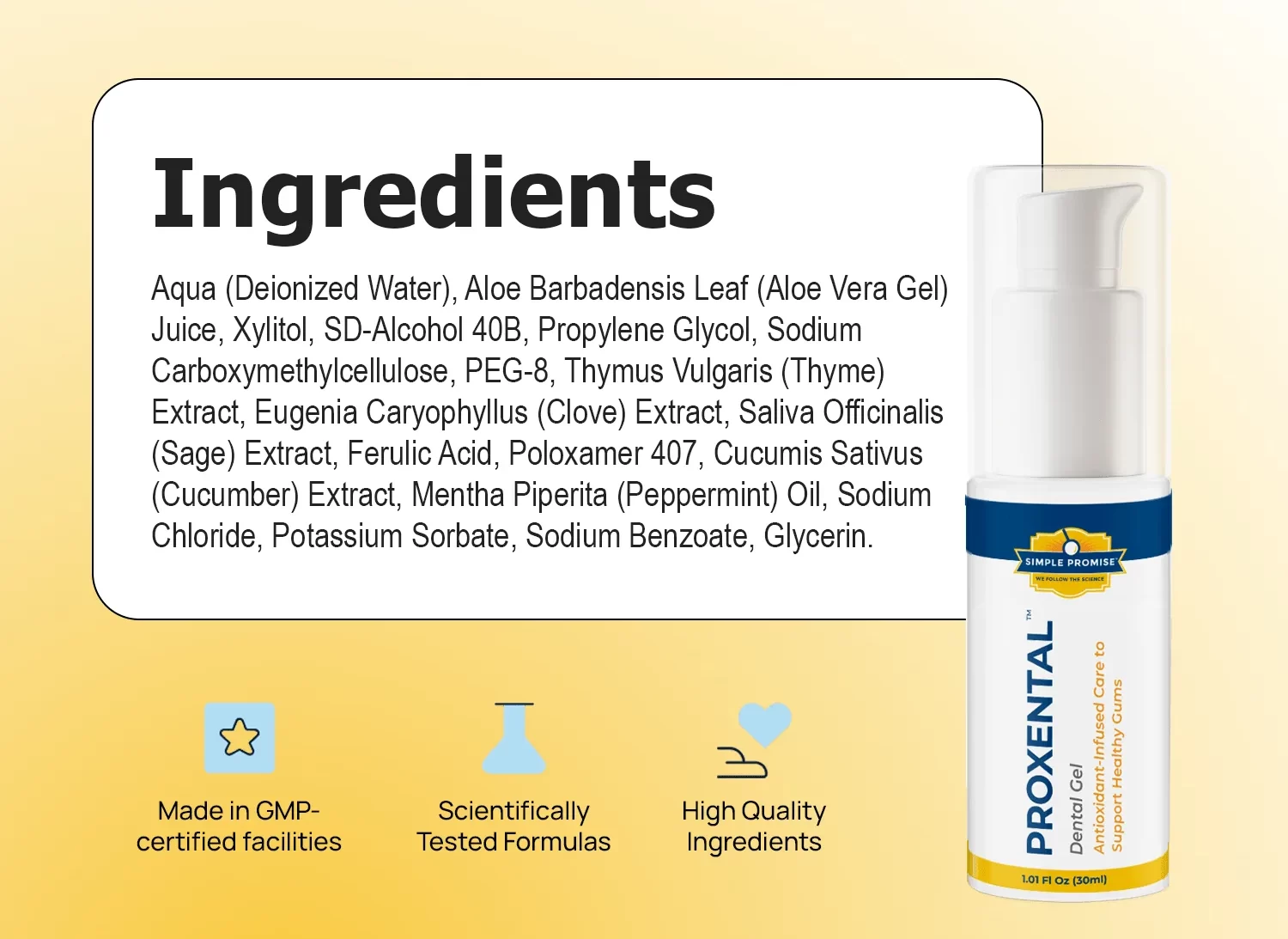 ProXental Ingredients