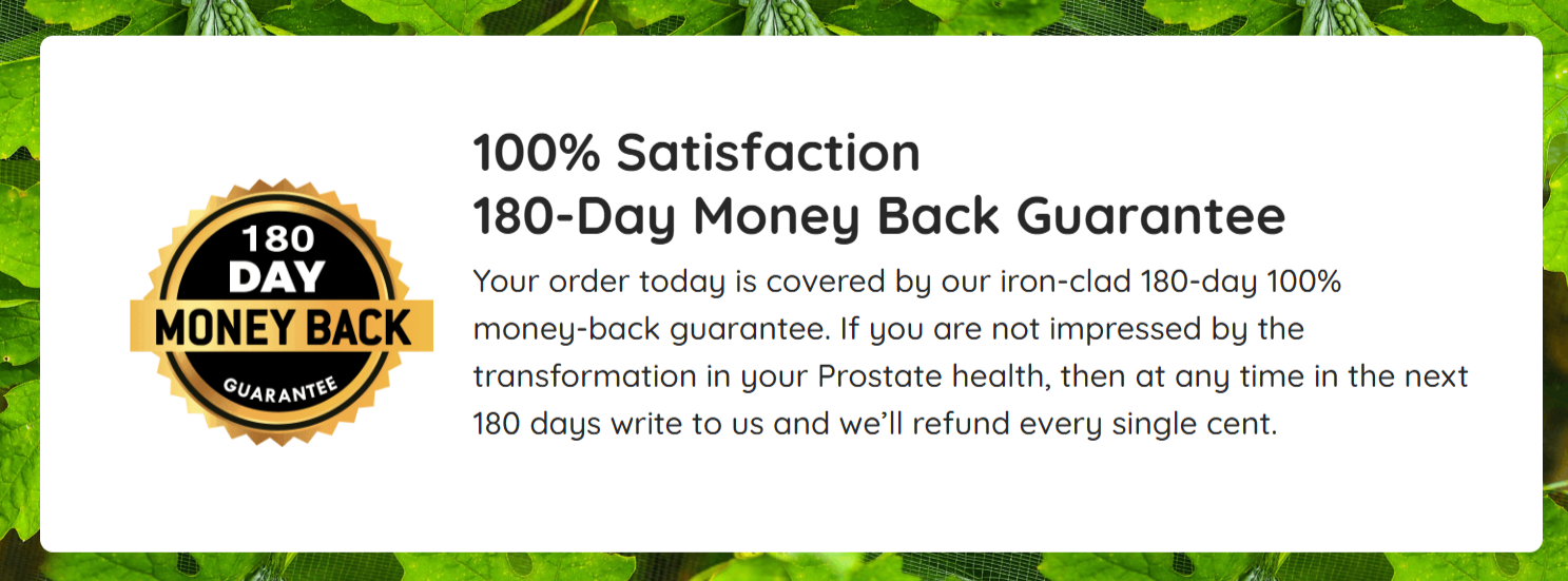 Prosta Peak money back guarantee