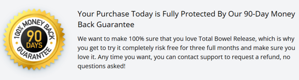 Total Bowel Release Money Back Guarantee